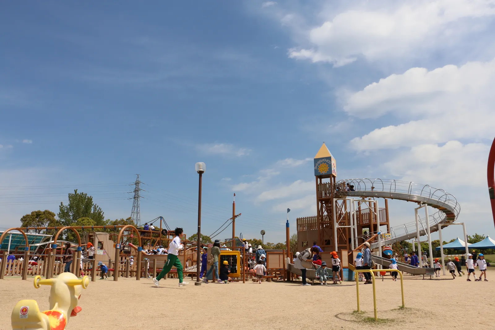ひまわりの丘公園「遊べる噴水」